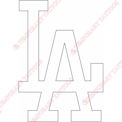 Los Angeles Dodgers Customize Temporary Tattoos Stickers NO.1678